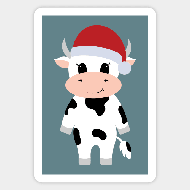 New year 2021.Cartoon cow. Sticker by Ulka.art